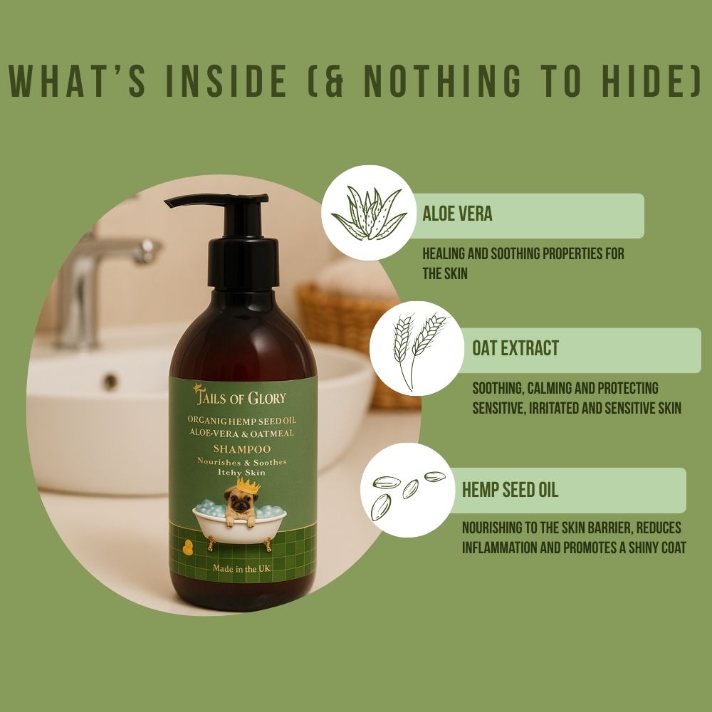 All Natural & Organic Hemp Seed Oil Dog Shampoo 300 ml