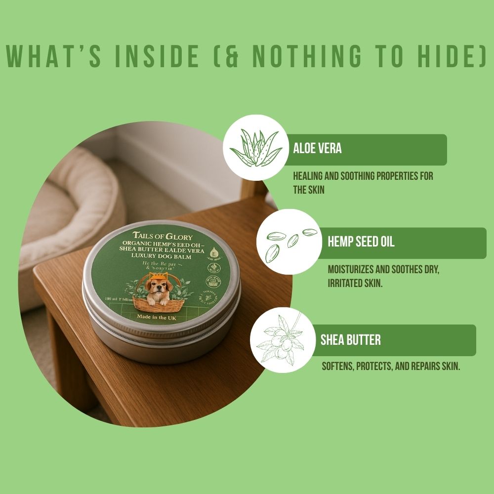 All Natural & Organic Hemp Seed Oil Dog Balm 100ml