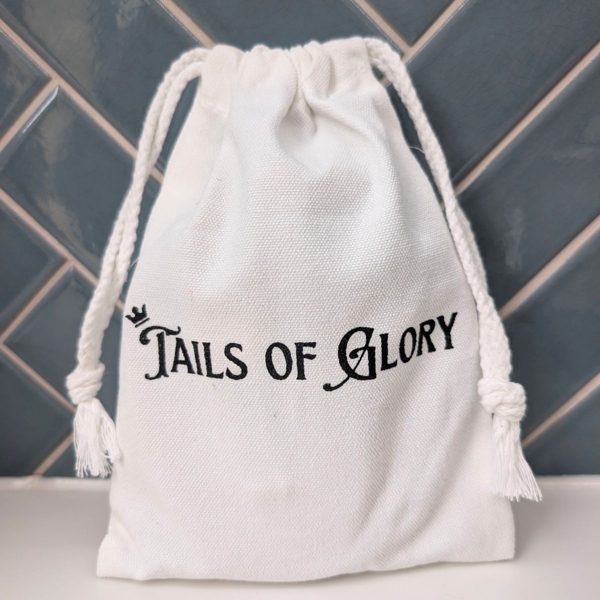 Dog Collar, Pouch and Lead Set - Blue Tweed & Velvet