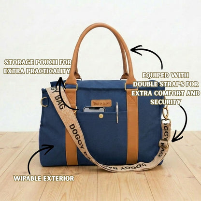 Dog Carrier Bag - Urban Travel Bag for Small Dogs  - Blue