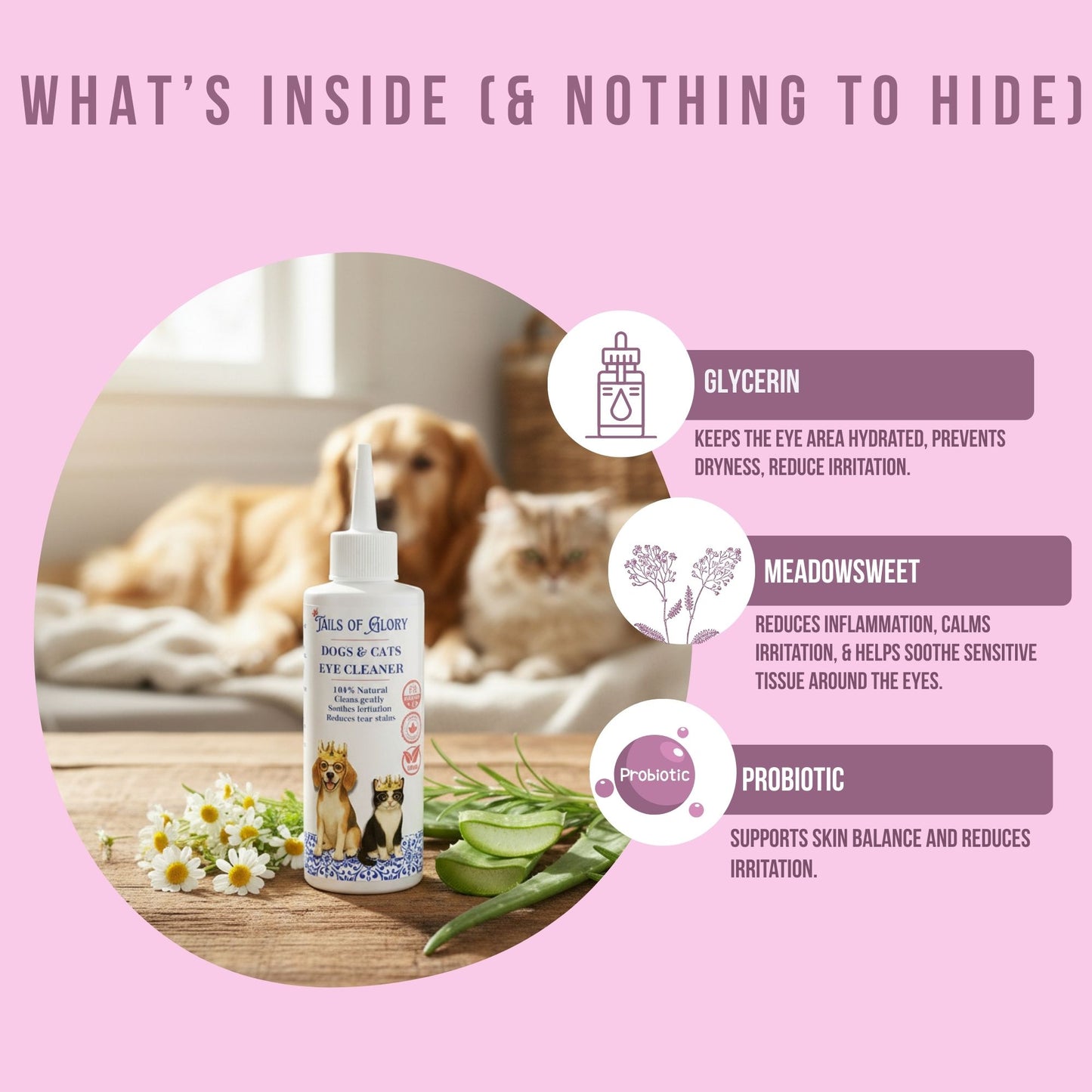 Natural Eye Cleaner for Dogs & Cats – 100ml