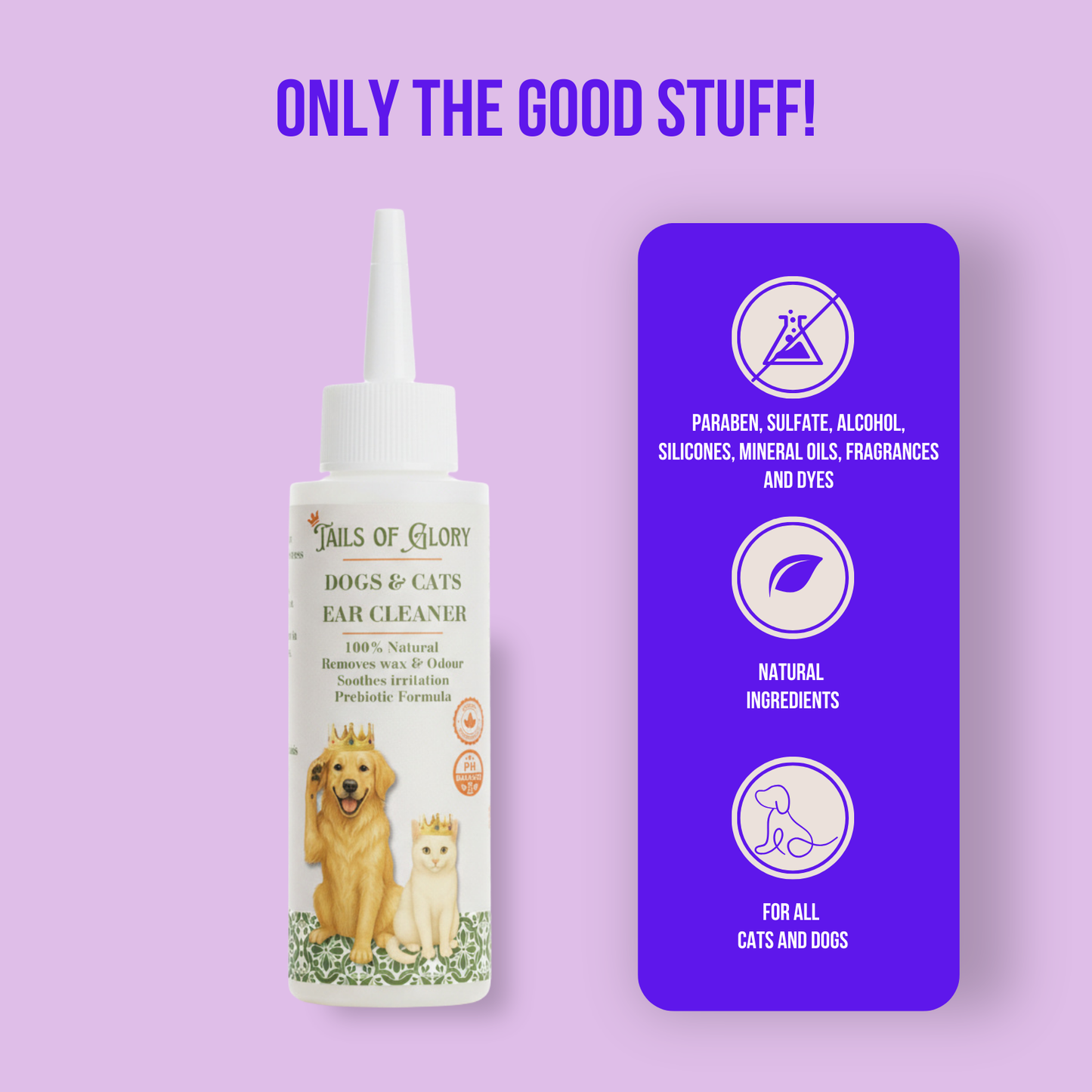 Natural Ear Cleaner for Dogs & Cats 100ml