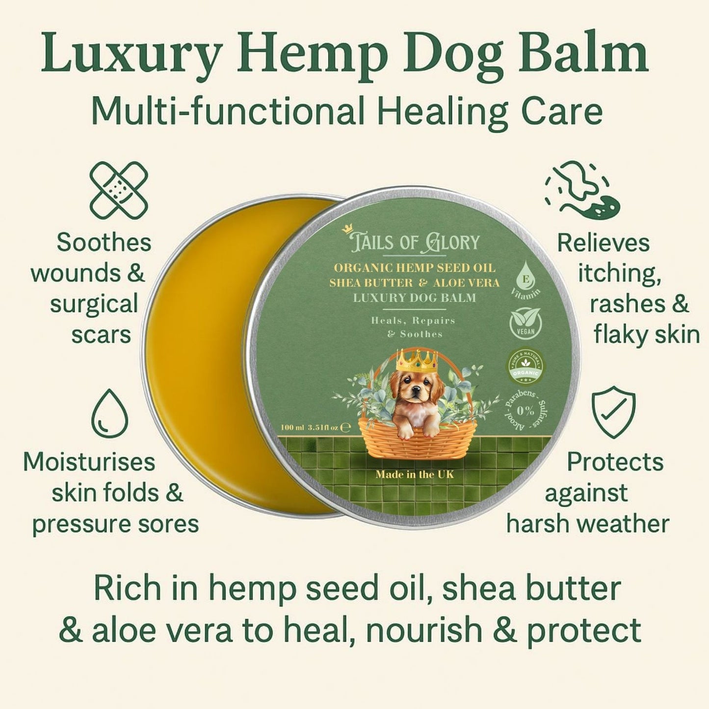 Organic Botanical Dog Balm