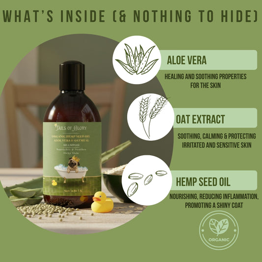 All Natural & Organic Hemp Seed Oil Dog Shampoo 300 ml