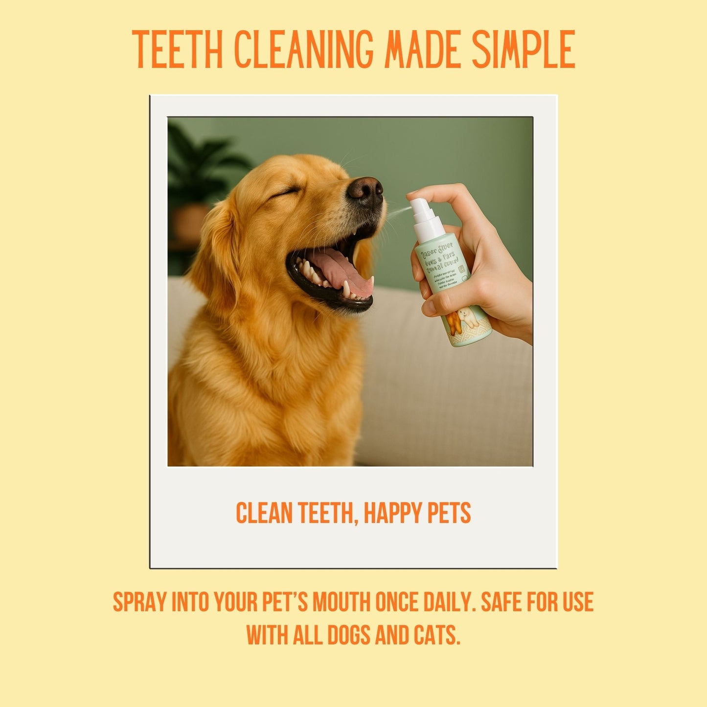 All Natural No-Brush Dental Spray for Dogs & Cats