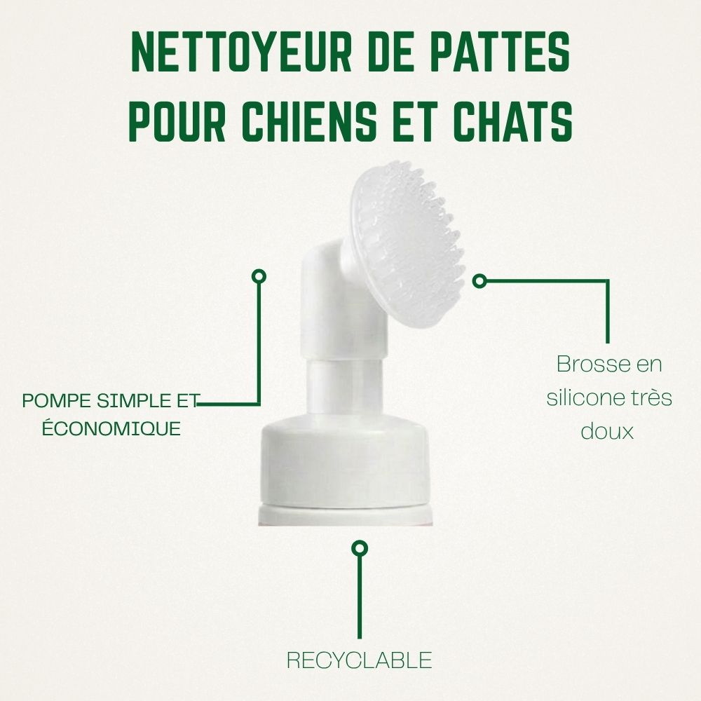 Nettoyant pour pattes sans rinçage pour chiens et chats - 200 ml 