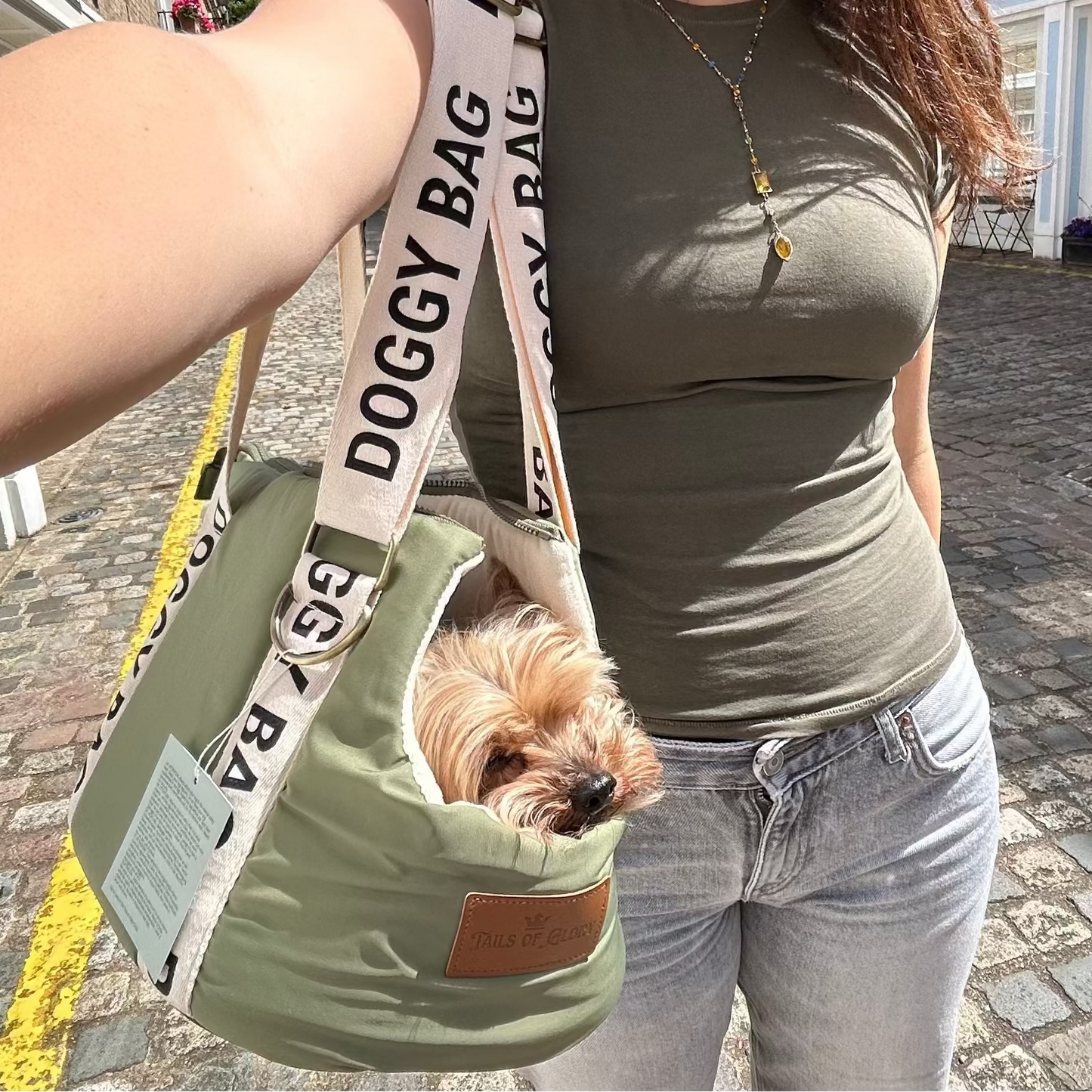 Dog Carrier Bag : Travel and sleeping bag for dogs up to 8 Kilo, Green